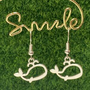Whale Earring, Whale Jewelry, Gift Idea, Nautical Earrings, Silly Animal Earring